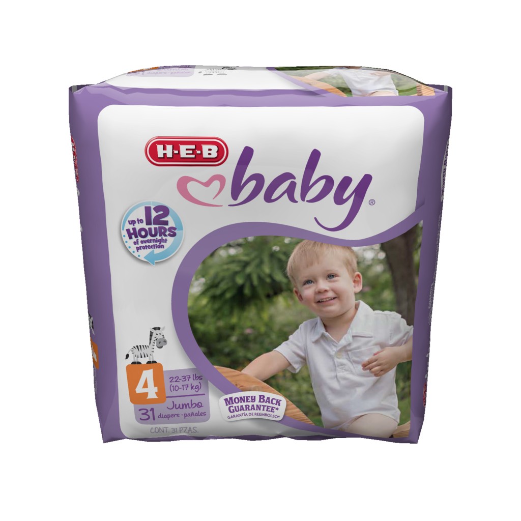 Want Diapers You Can Depend On? Try *Improved* HEB Baby Diapers!