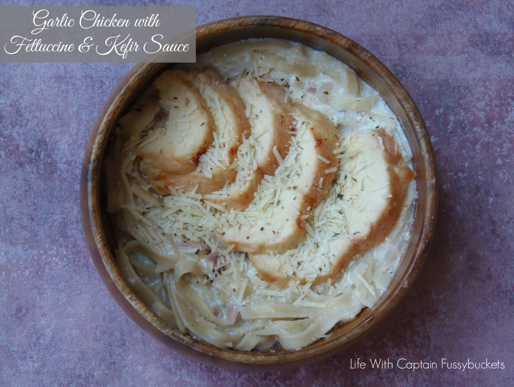 Garlic Chicken With Fettuccine & Kefir Sauce