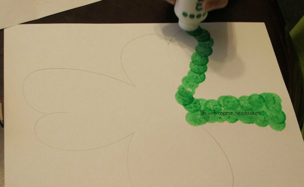 Easy Dot Art Shamrock Craft