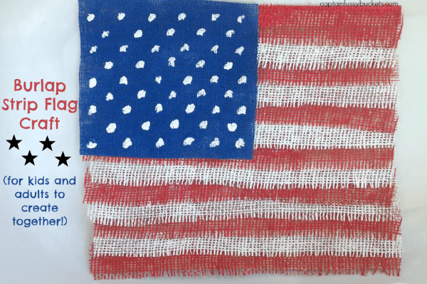Make This Fun Burlap Flag Craft With Your Kids for The Fourth of July!