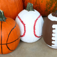 Sports Pumpkins - A Fun Craft For Kids To Decorate For Halloween