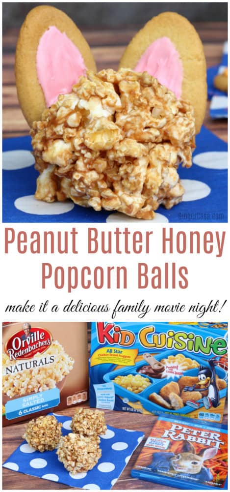 Peanut Butter Honey Popcorn Balls - For a Fun Peter Rabbit Movie Night!