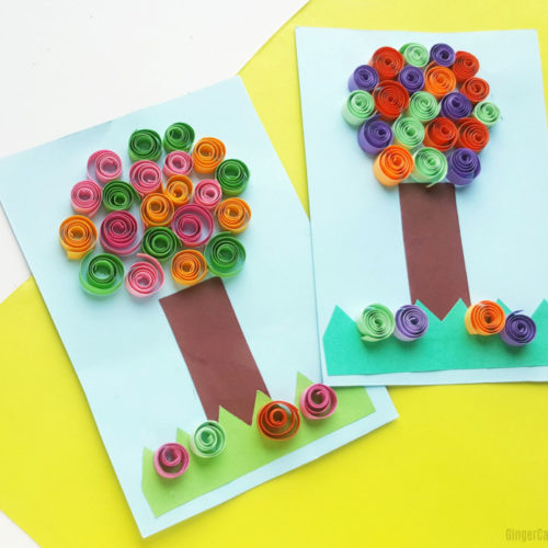 Quilled Tree Craft For Kids - A Fun and Beautiful Tree Craft!