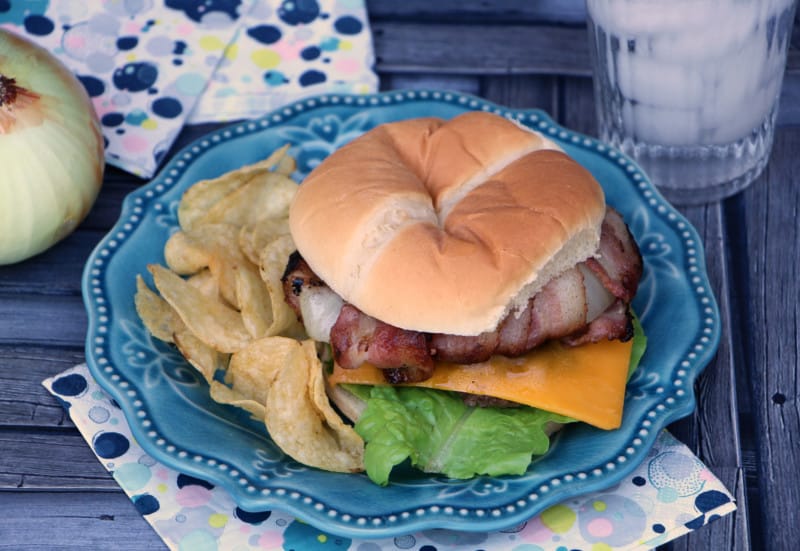 vidalia onion bacon cheeseburger