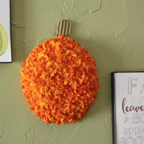 Tissue Paper Pumpkin Craft for Kids