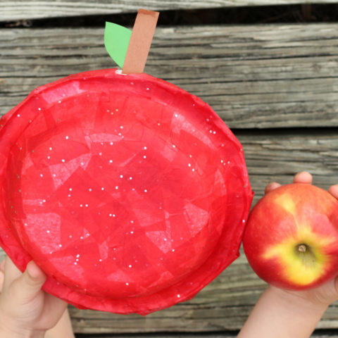 Tissue Paper Apple Craft for Kids - Perfect for Back to School or Fall!