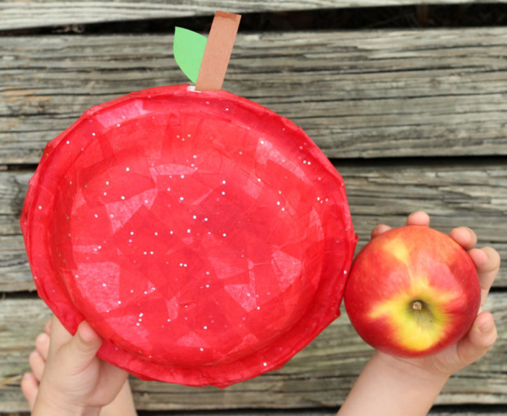 Puffy Tissue Paper Apple Craft · Kix Cereal