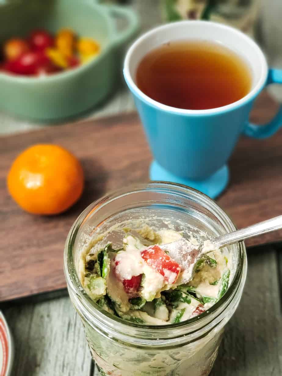 cashew aloi mason jar salad