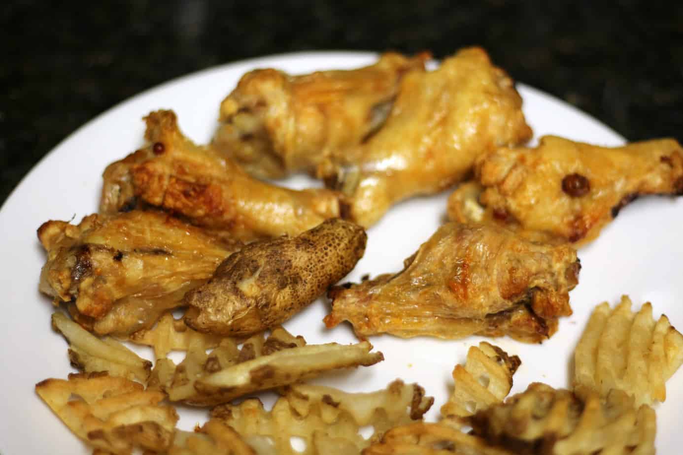 best air fryer hot wings and waffle fries