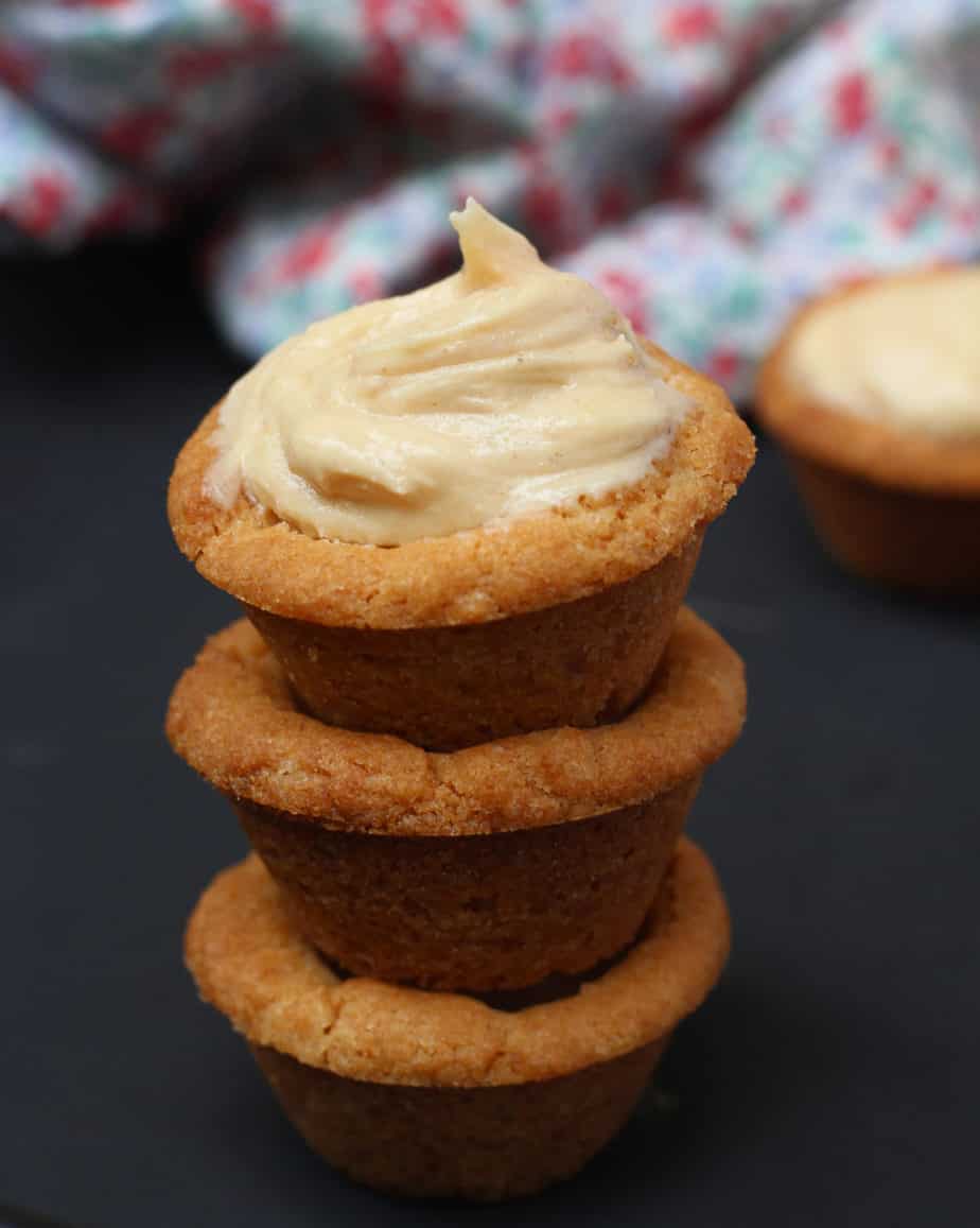 Peanut Butter Cookie Cups with Peanut Butter Icing - Ginger Casa