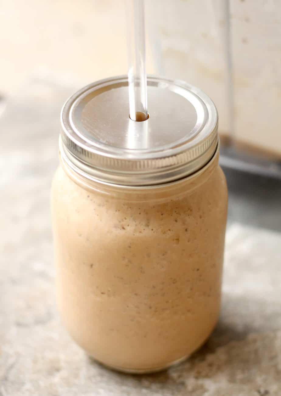 Chocolate Peanut Butter Smoothie with No Dairy, Bananas, or Sugar!