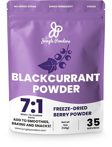 Jungle Powders Black Currant Powder 5 Ounce Bag Freeze Dried Currants Fruit Black Current Tea Juice, Black Currant Jam, Black Currant Candy, Currant Extract for Smoothies, Baking, Flavoring : Grocery & Gourmet Food